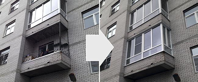 Остекление открытого балкона в Краснозаводск Краснозаводск